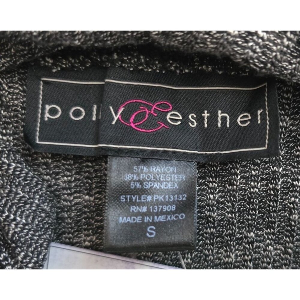 Sleeveless Gray Knit Turtleneck Midi Dress By Polly & Esther - Small - Picture 3 of 4